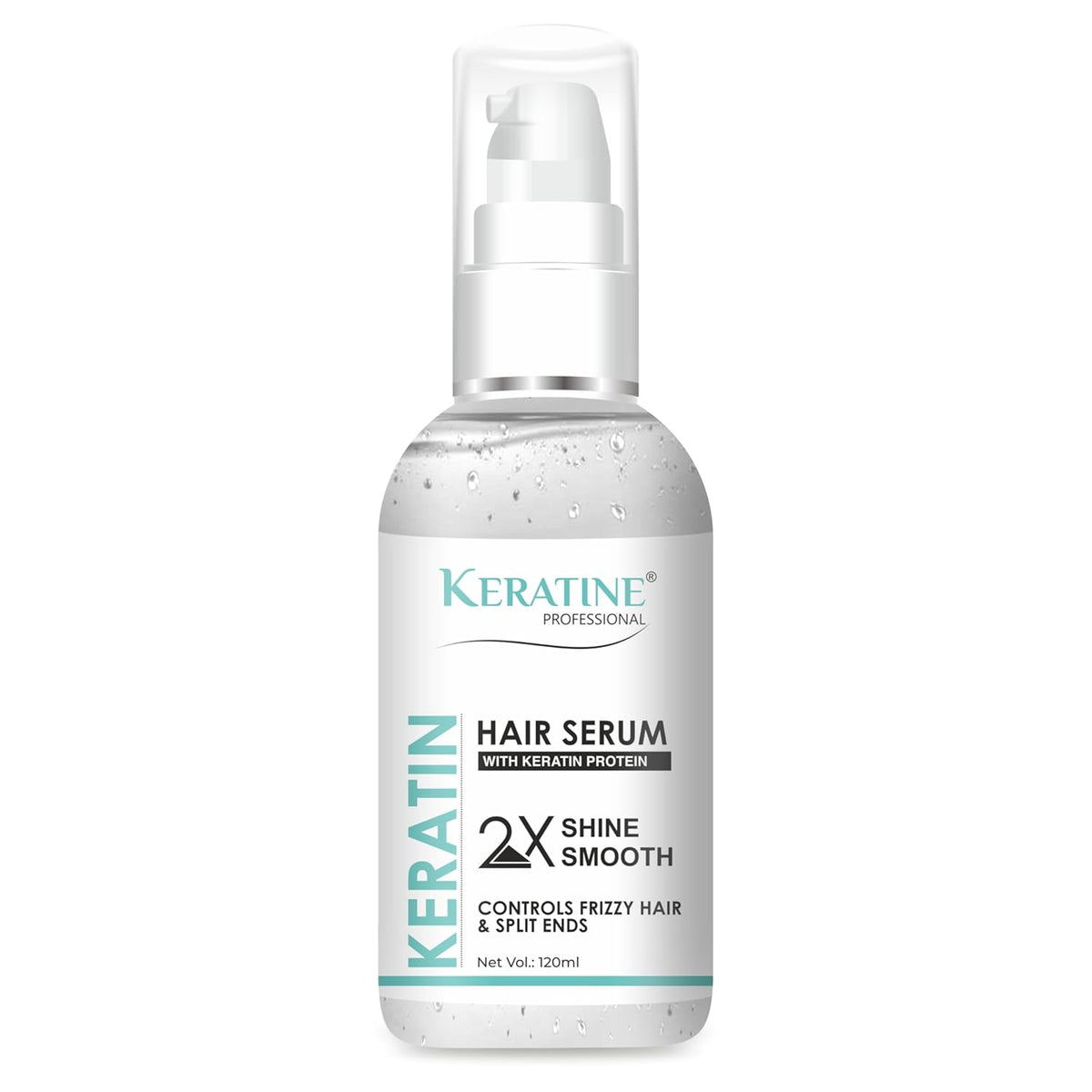 Keratin professional hair serum pump bottle