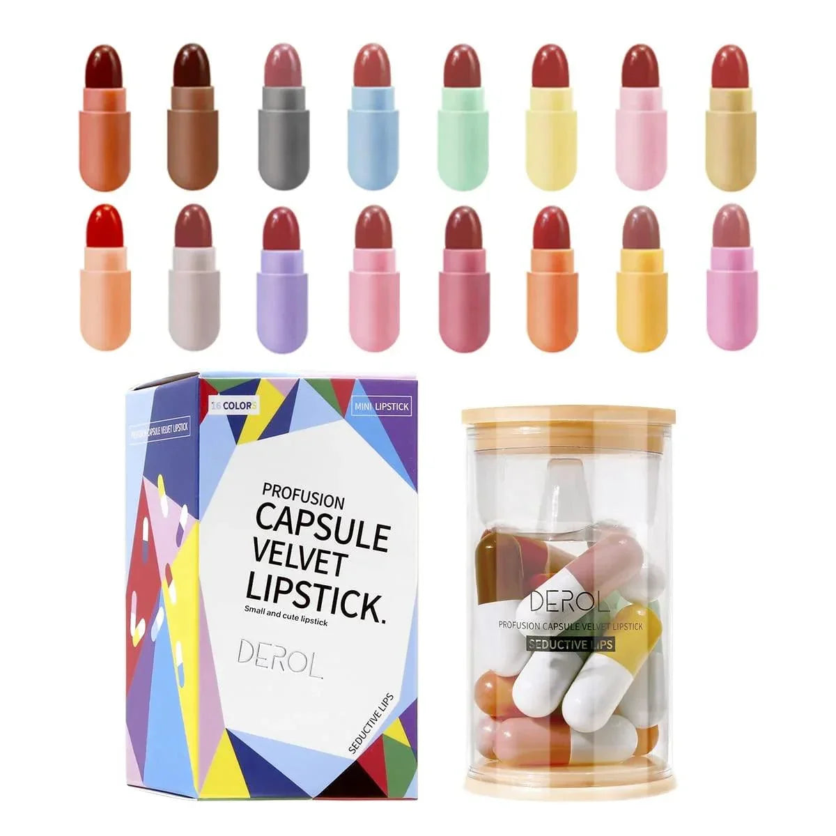 Beauty Gelanzi Mini Capsule Lipstick – 16 Pcs, 8 Colors - Buy Online in Pakistan at Cosmia.pk