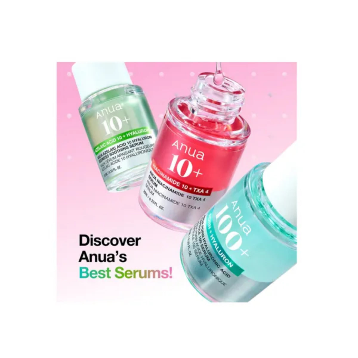 Anua Serum Discovery Trio three mini serum bottles discover Anua best serums - Anua Serum Minis Discovery Trio Set - Buy Online in Pakistan at Cosmia.pk