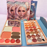 Any lady Foldable make up book kit - Blue