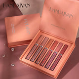 Handaiyan 6-Piece Matte Liquid Lipstick Multicolour - Nude