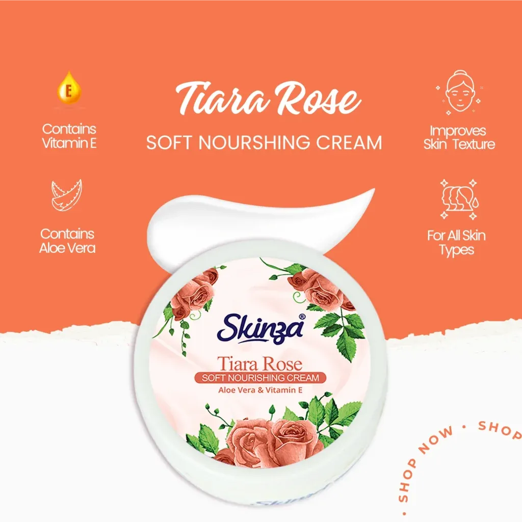 Skinza Tiara Rose Nourishing Cream - 150ml - Buy Online in Pakistan at Cosmia.pk