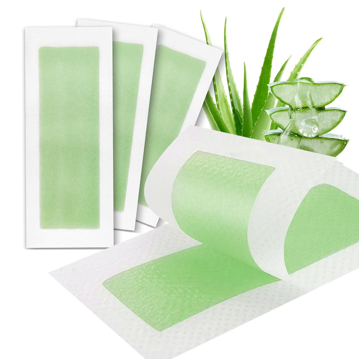 Glowing Face Wax Strips Extracts Full Body - 20 Strips - Aloevera