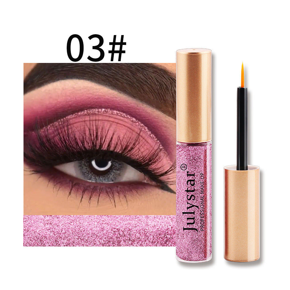 July Star Makeup Glitter Liquid Eye Shadow  - 30ml - Pink