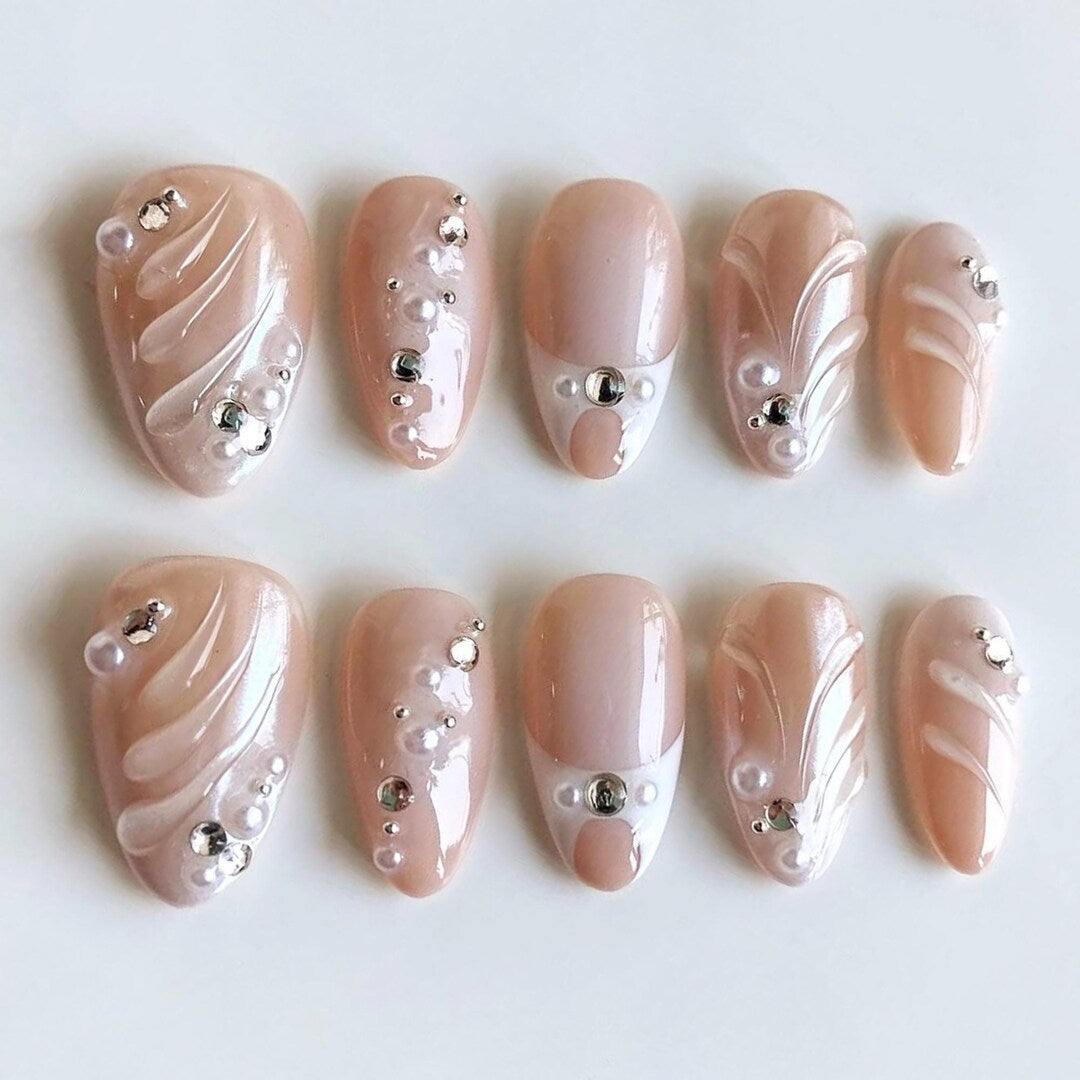 Pink Key Fashion Cushy Press-On Nails - Nude