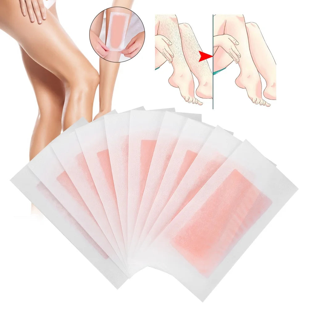 Maliao Wax Strips Extracts Full Body - 10 Strips - Rose