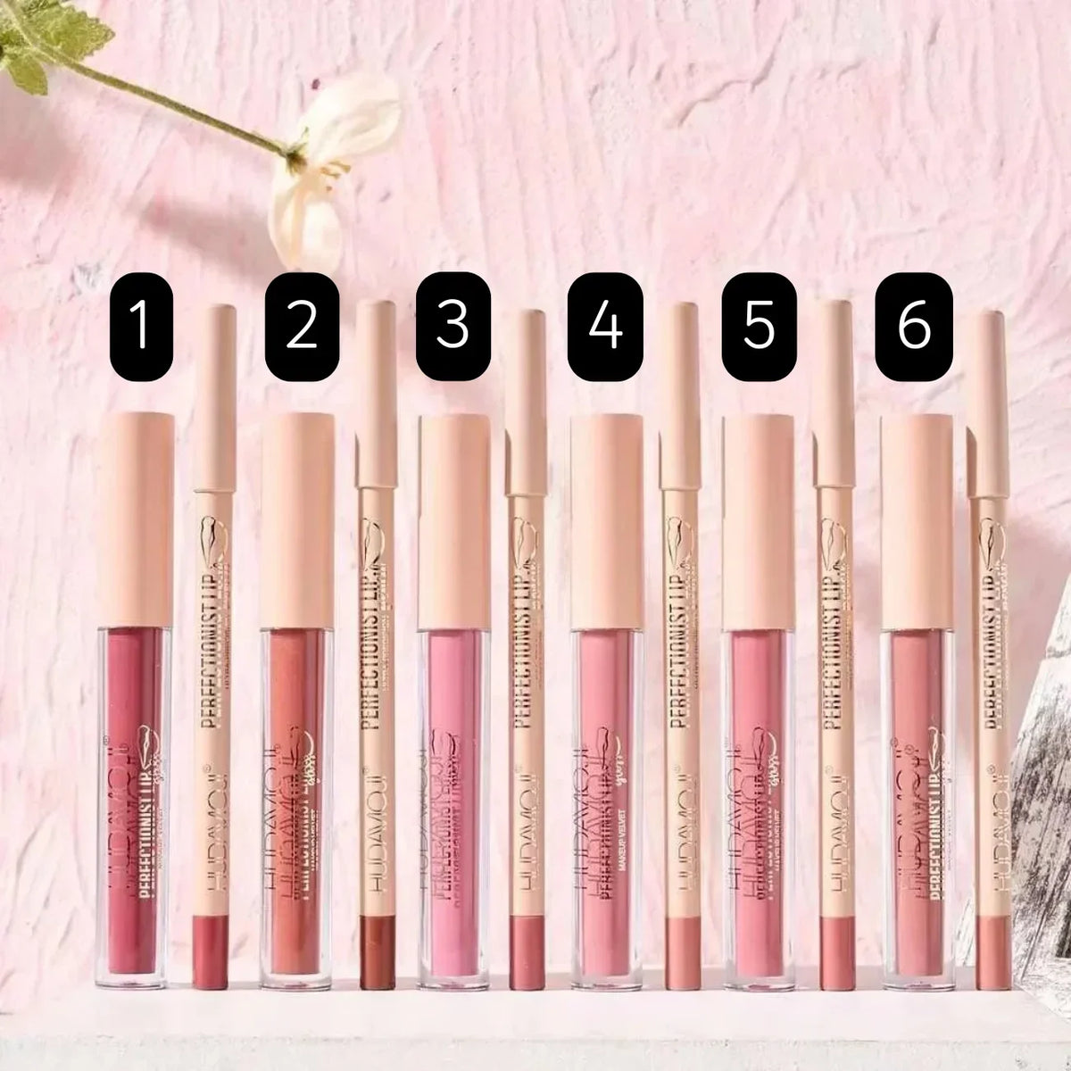 Hudamoji Lipgloss + Lip Pencil - Buy Online in Pakistan at Cosmia.pk