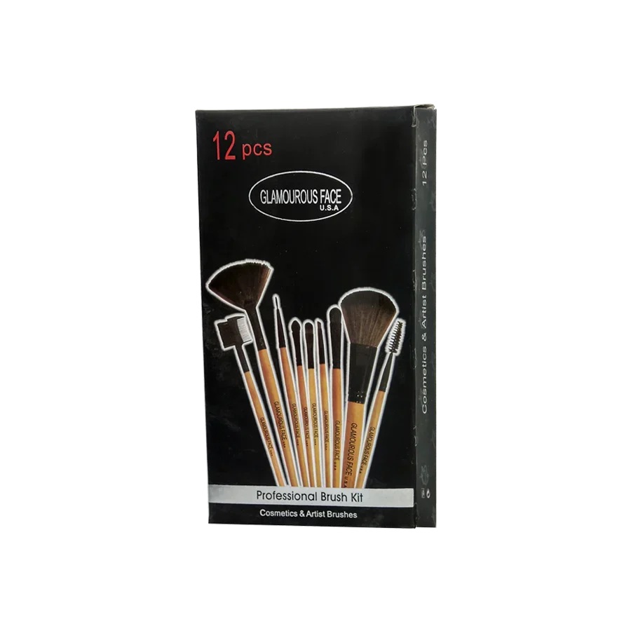 Glamorous Face 12 Piece Leather Brushset - Buy Online in Pakistan at Cosmia.pk