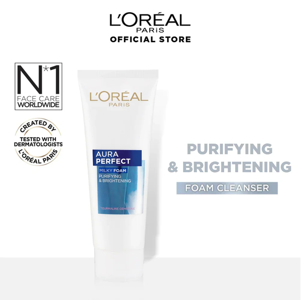 L'Oreal Paris Aura Perfect Milky Foam Face Wash 100 Ml - Buy Online in Pakistan at Cosmia.pk