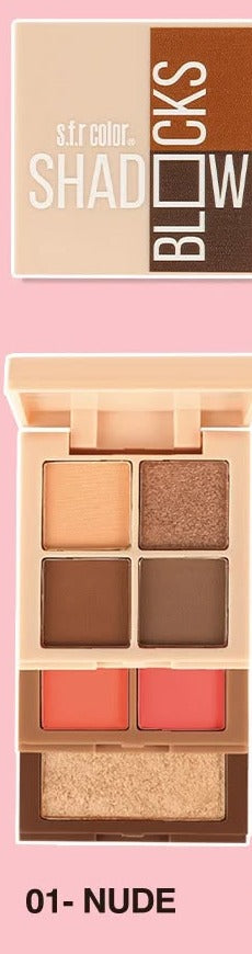 SFR Color Shadow Blocks 01 Nude - SFR Color Shadow Blocks 3 in 1 Makeup Kit - Buy Online in Pakistan at Cosmia.pk
