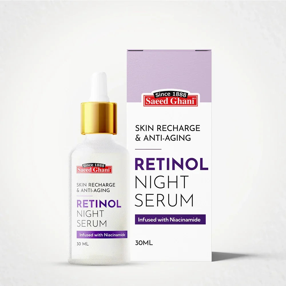 Saeed Ghani Retinol Skin Recharge &amp; Anti-Aging Night Serum - 30ml - Buy Online in Pakistan at Cosmia.pk