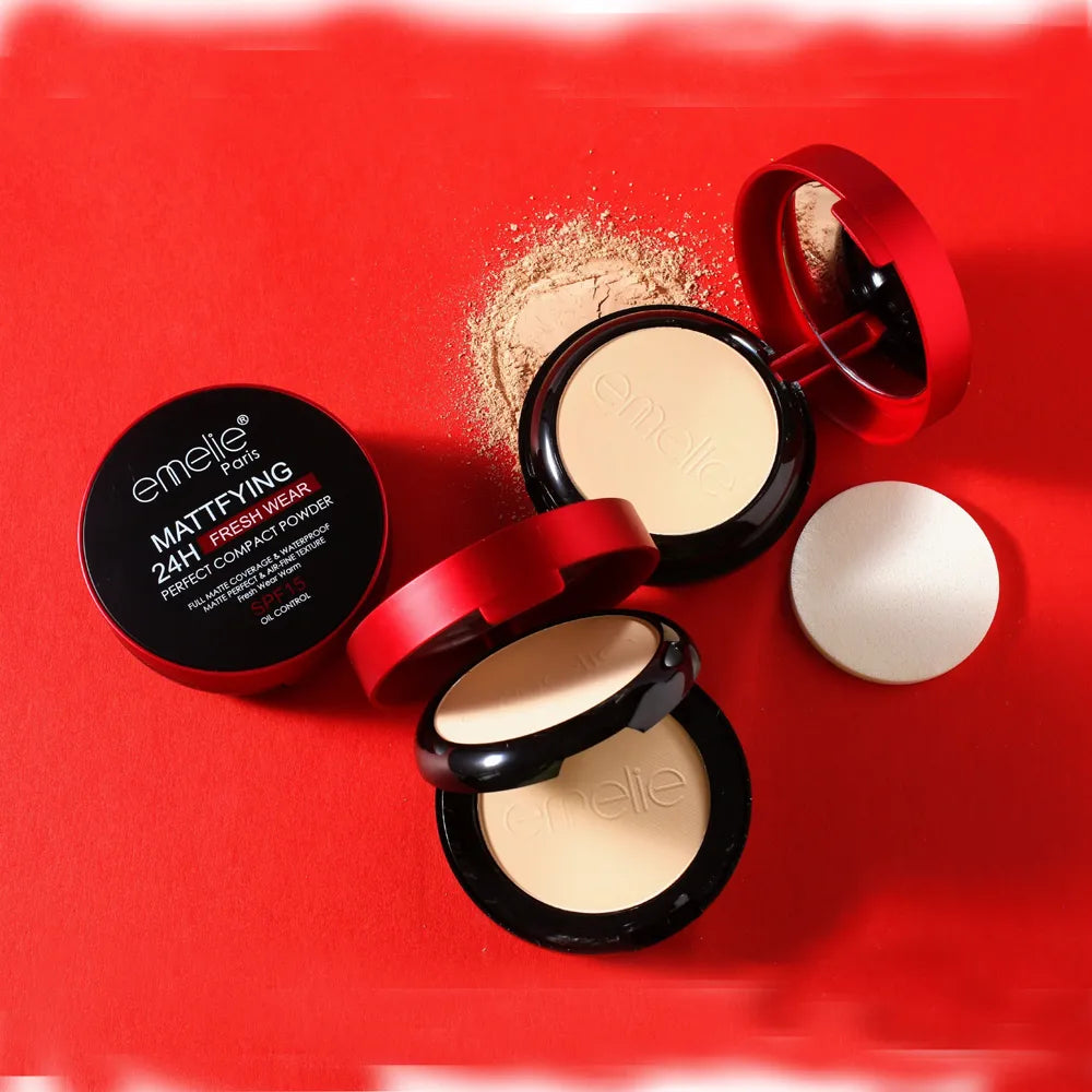 Emelie 2 In 1 Matte Maker 24 Face Compact Long-wear - Buy Online in Pakistan at Cosmia.pk