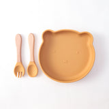 Mini Bear Shape Dish Plate - Pack Of 8 - Yellow