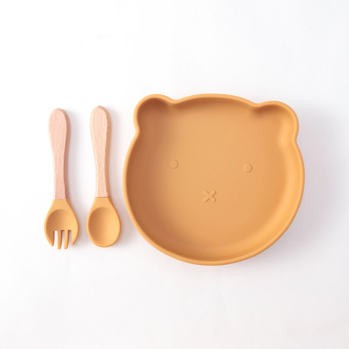 Mini Bear Shape Dish Plate - Pack Of 8 - Yellow