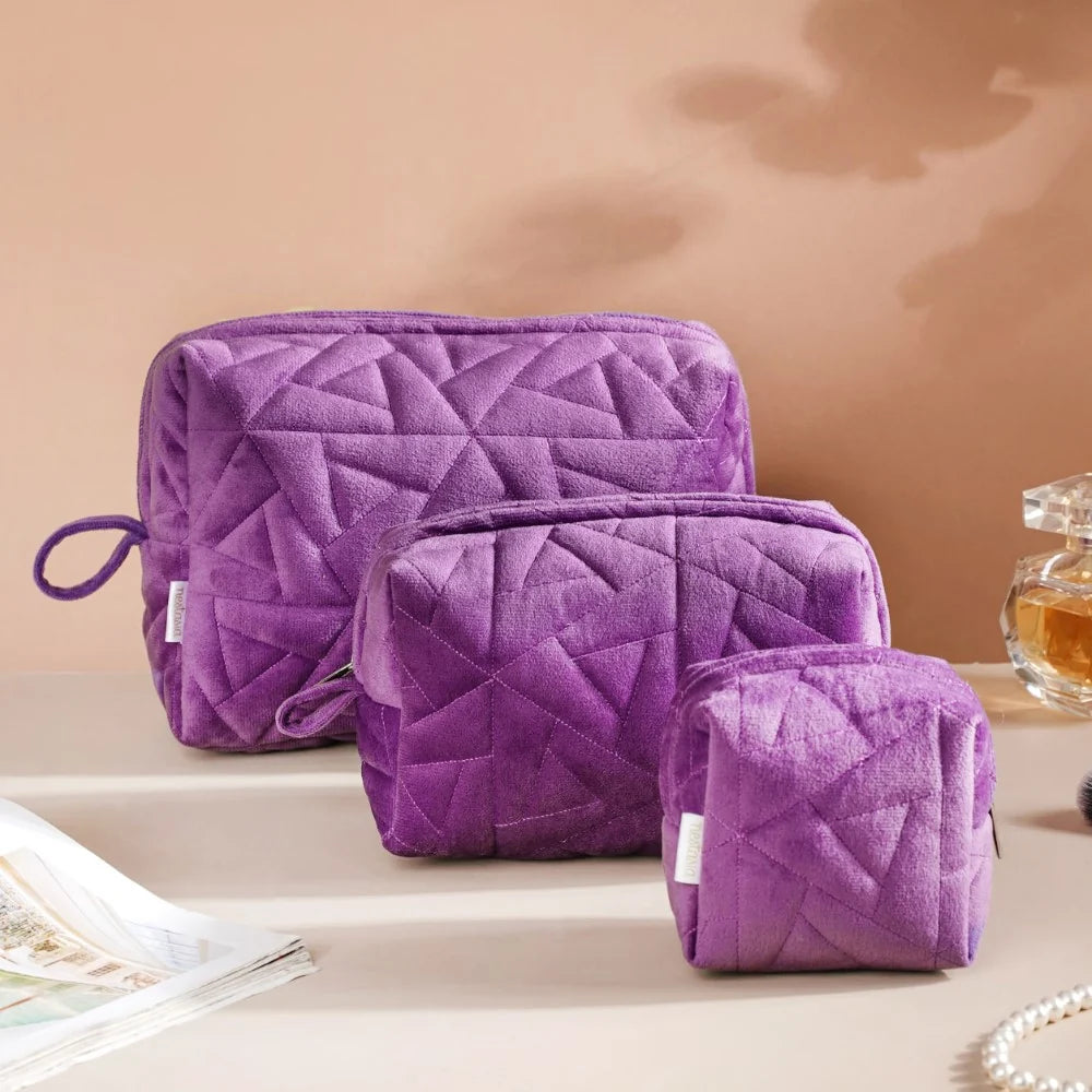 3 in 1 Makeup pouch - Purple