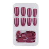 DoDo Lady Fingertip Aesthetic Revolution Press-On Nails Set - 12Pcs - Matte Plum