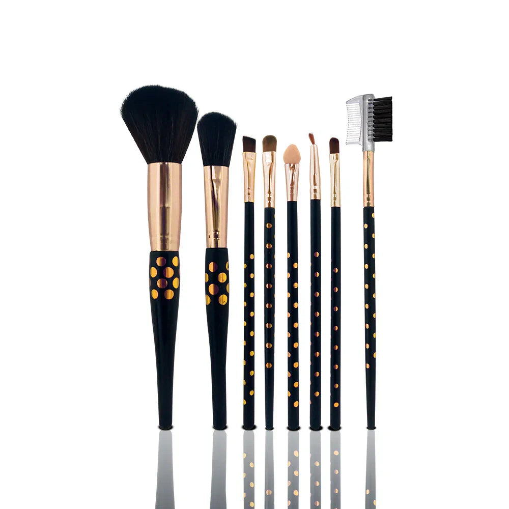 Glamorous Face 8 in 1 Brush Sets Pot Glass - Buy Online in Pakistan at Cosmia.pk