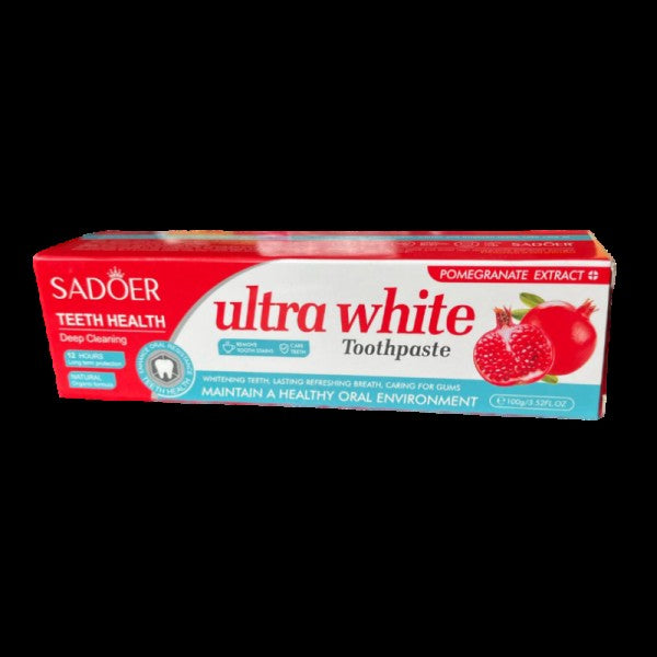 SADOER Ultra White Toothpaste Pomegranate Extract 100g - Buy Online in Pakistan at Cosmia.pk