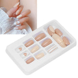 DoDo Lady Fingertip Aesthetic Revolution Press-On Nails Set - 12Pcs - Glossy Sand