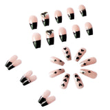 DoDo Lady Fashion Press On Gel Nails Set - 12Pcs - Black Heart