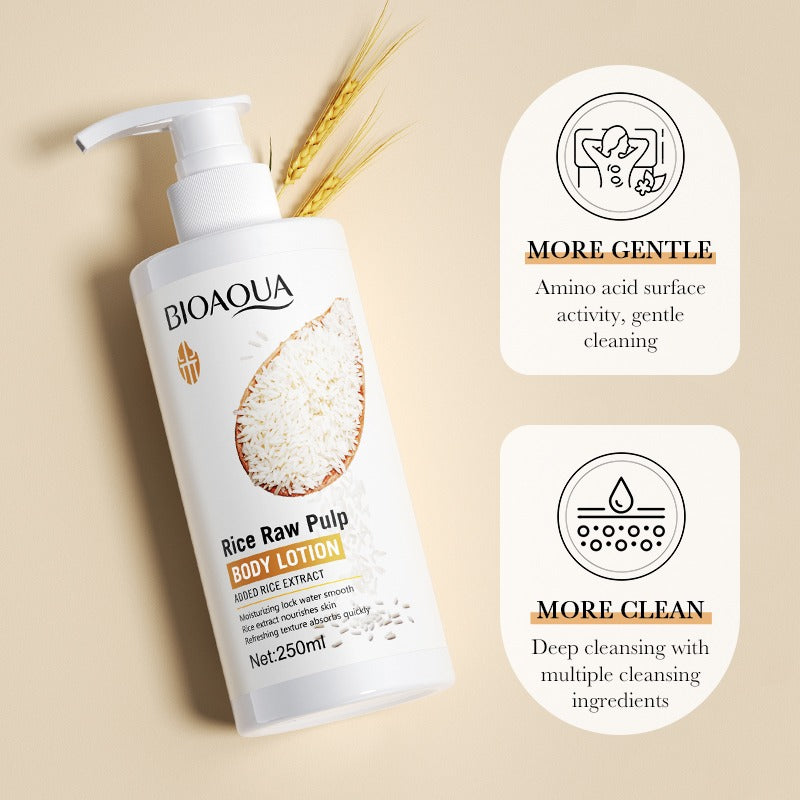 BIOAQUA Rice Raw Pulp Body Lotion 250ml - Buy Online in Pakistan at Cosmia.pk