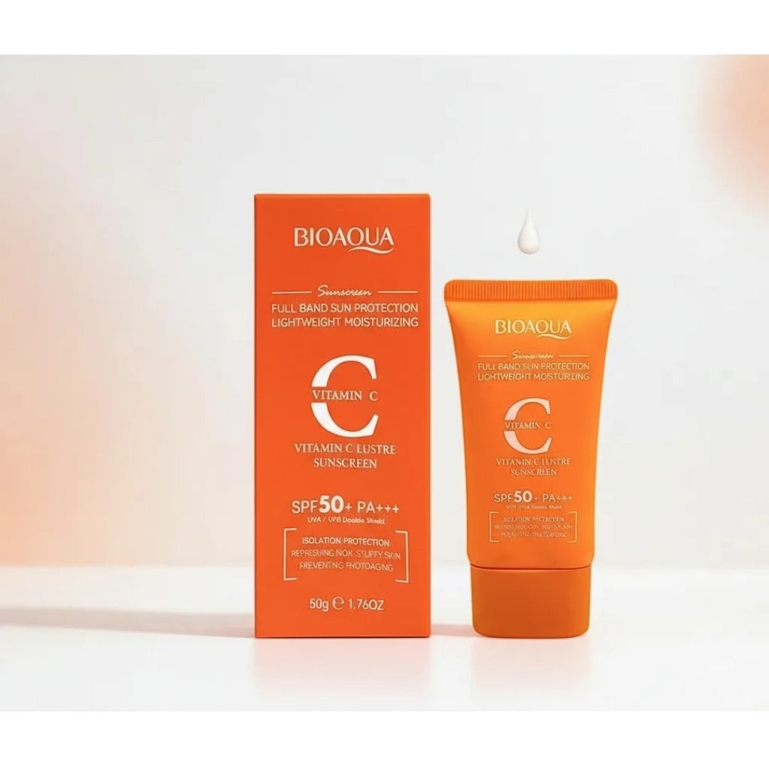 BIOAQUA Vitamin C Lustre Sunscreen SPF50+ PA+++ 50g - Buy Online in Pakistan at Cosmia.pk