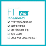 Maybelline New Fit Me Matte + Poreless Liquid Foundation Spf 22 - 30ml - Buy Online in Pakistan at Cosmia.pk