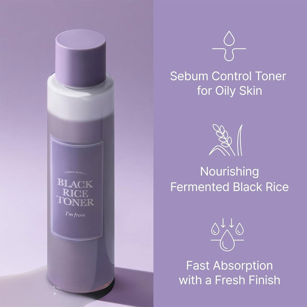I'm From Black Rice Toner - sebum control with fermented black rice