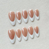 Romantic Myth French Tip Press-On Gel Nails - Soft Beige