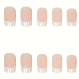 Romantic Myth French Tip Press-On Gel Nails - Classic Nude