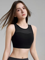Polyester Sports Bra - Black