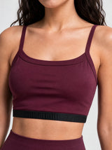 Polyester Sports Bra - Maroon