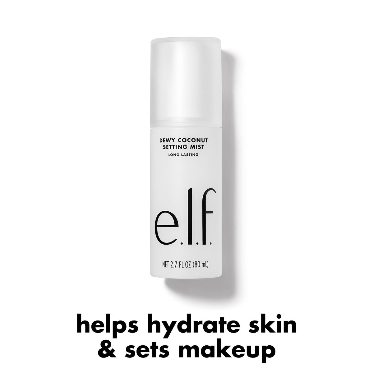 e.l.f. Dewy Coconut Setting Mist product information — coconut, green tea and cucumber