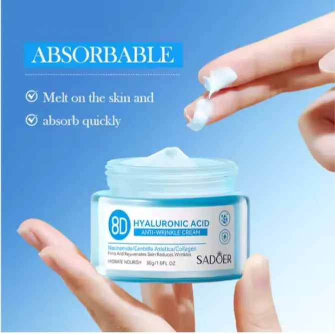 Sadoer 8D Hyaluronic Acid Anti-Wrinkle Cream - 30g - Buy Online in Pakistan at Cosmia.pk