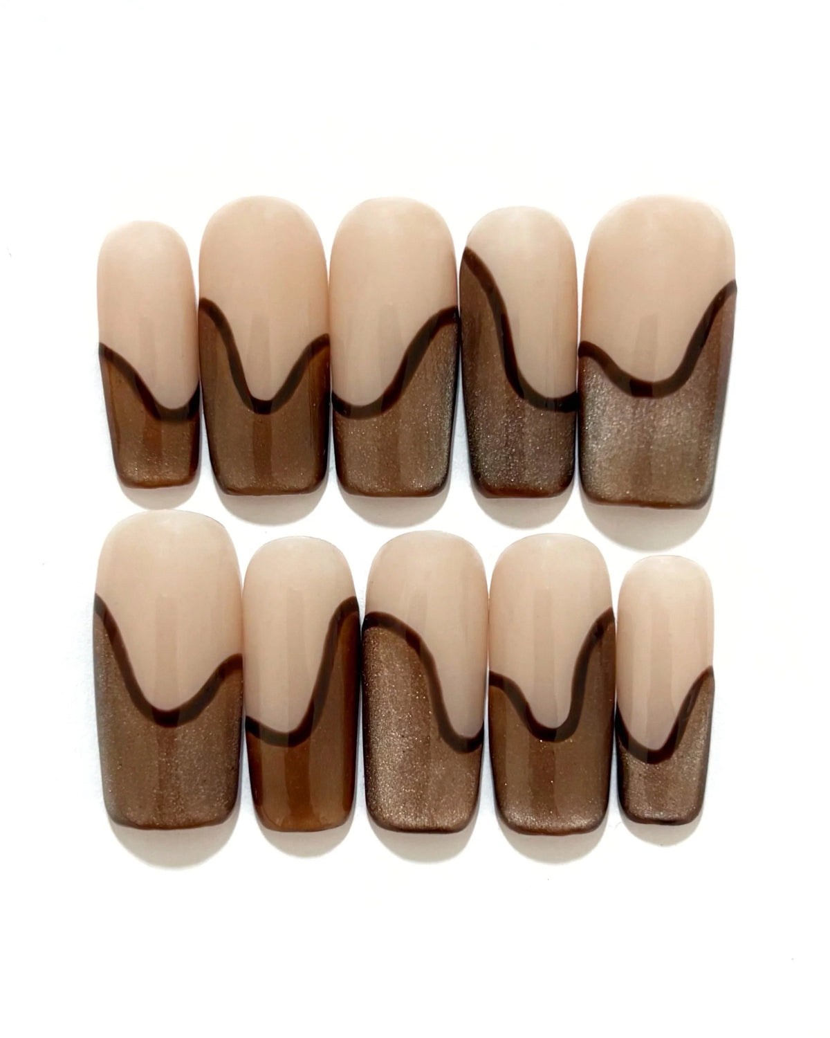 Romantic Myth Professional Press-On Gel Nails - Brown