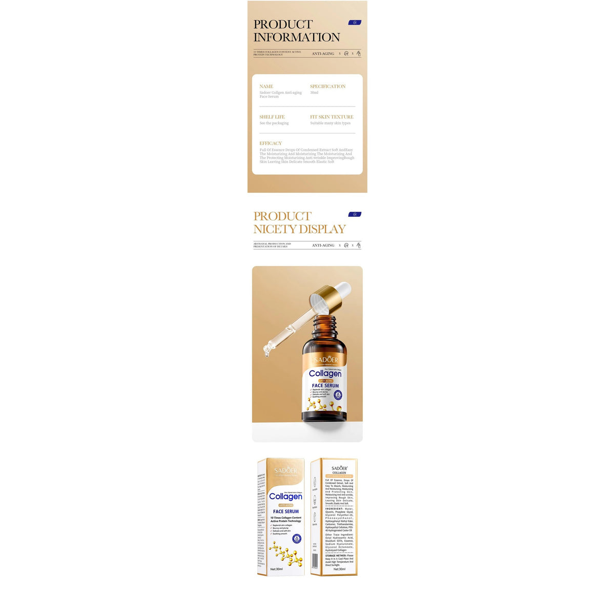 Sadoer Collagen 3X Anti-Aging Face Serum 30ml - Buy Online in Pakistan at Cosmia.pk
