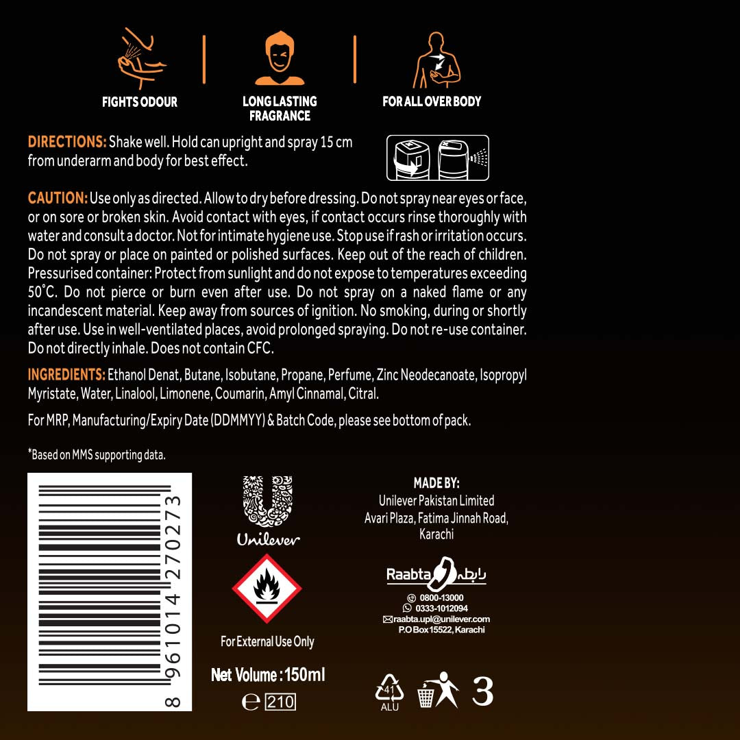 Axe Dark Temptation Body Spray 150ml - Buy Online in Pakistan at Cosmia.pk