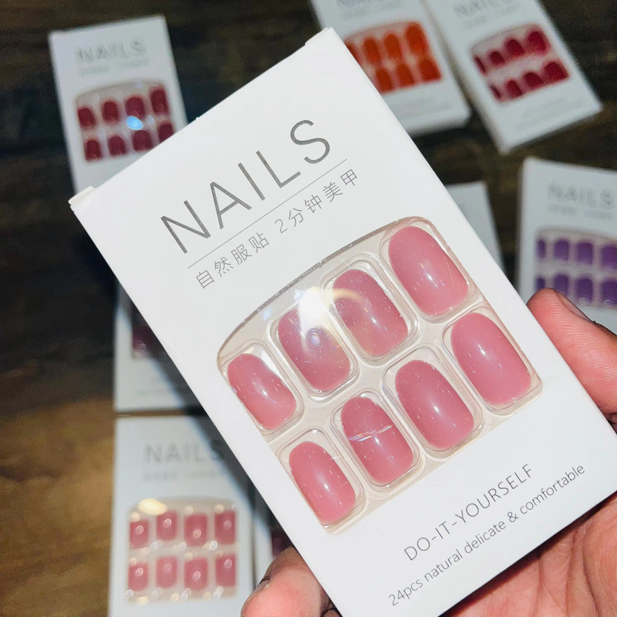 Stylish Artifical Nails With Free sticker (24 Pcs) - Buy Online in Pakistan at Cosmia.pk