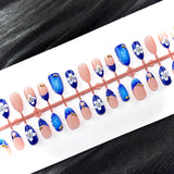 XIANGDAIER Cosmetics Press-On Nail - Blue