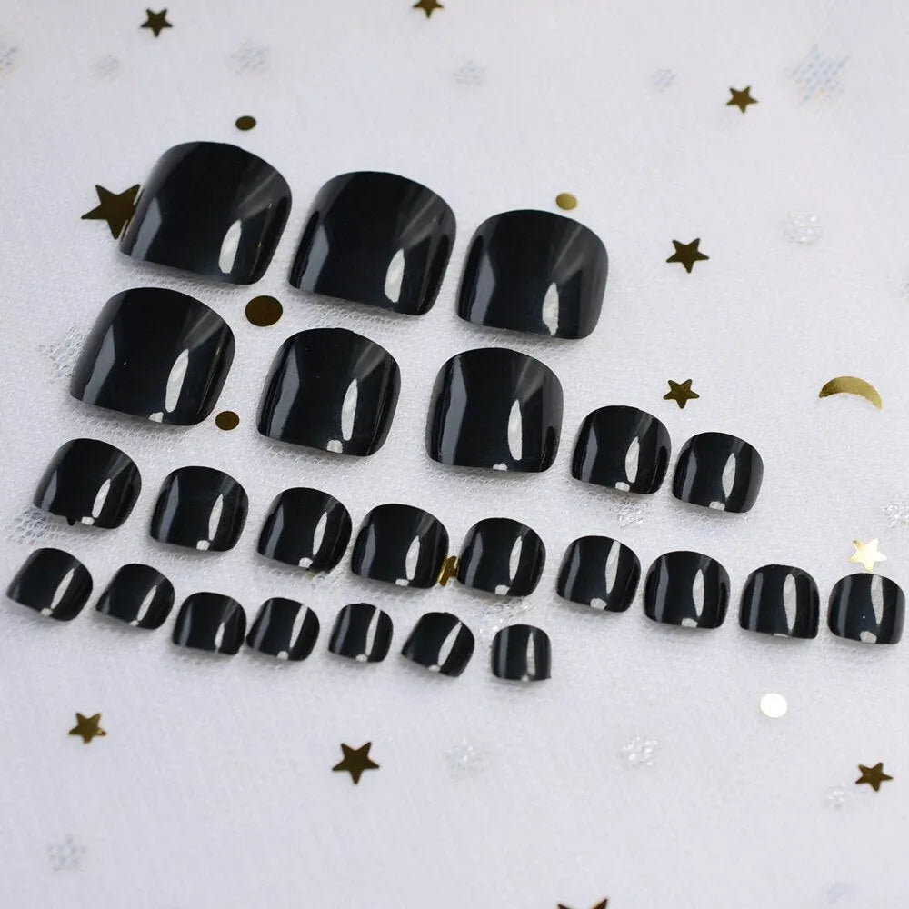 XIANGDAIER Cosmetics Press-On Nail - Black