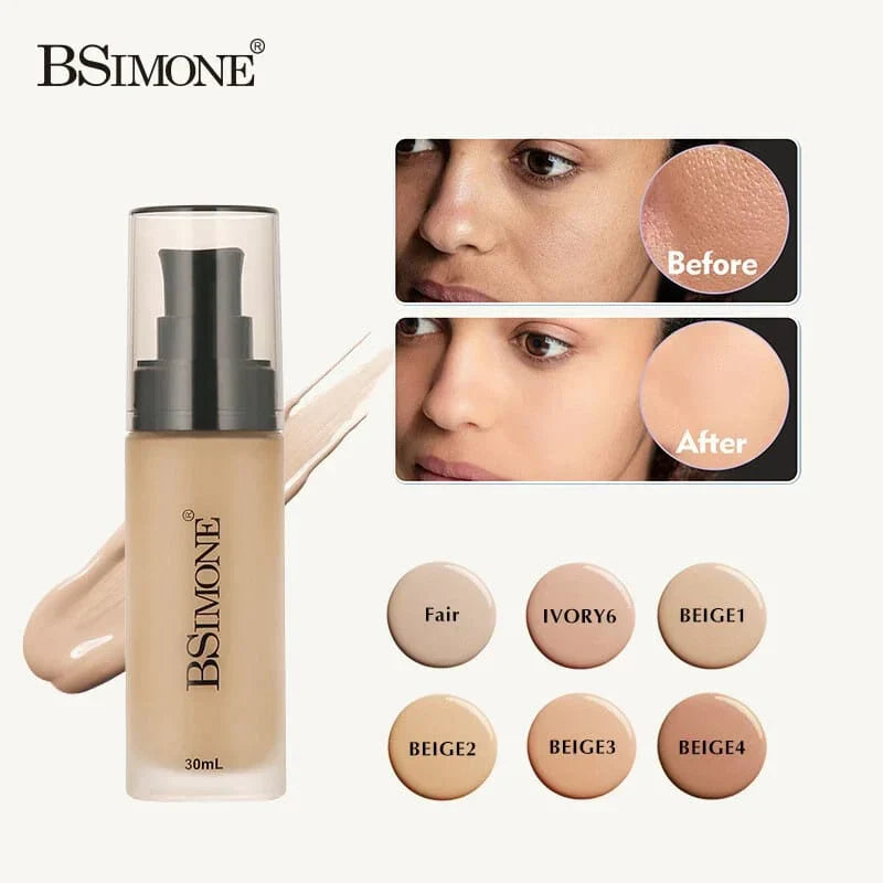 BSimone Long-Lasting High Coverage Foundation-30ml - Buy Online in Pakistan at Cosmia.pk