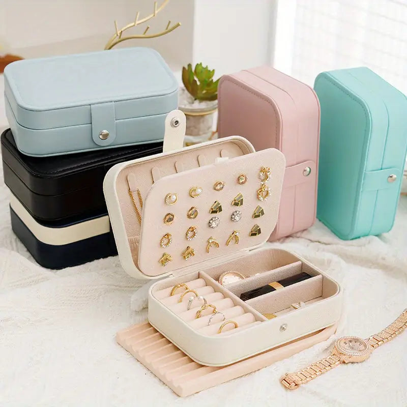 Velvet Multi‑function Jewelry Storage Box - Buy Online in Pakistan at Cosmia.pk