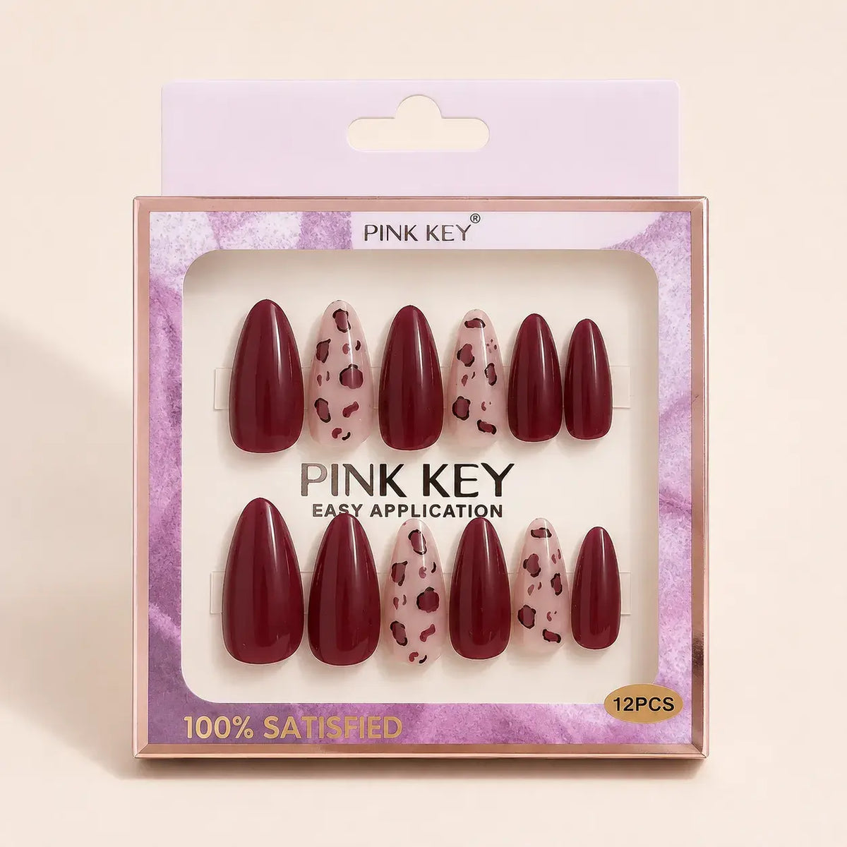 Pink Key Nails – Unlock Your Perfect Look - Maroon