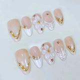 DoDo Lady Nail Art Fashion Press On Nails Set - 12Pcs - Milky Nude