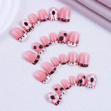 DoDo Lady Nail Art Fashion Press On Nails Set - 12Pcs - Soft Blush