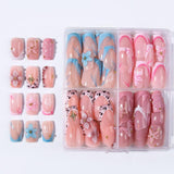 YY Kiss Luxury False Nail – 12Pcs Press On Nails - Pastel Flower