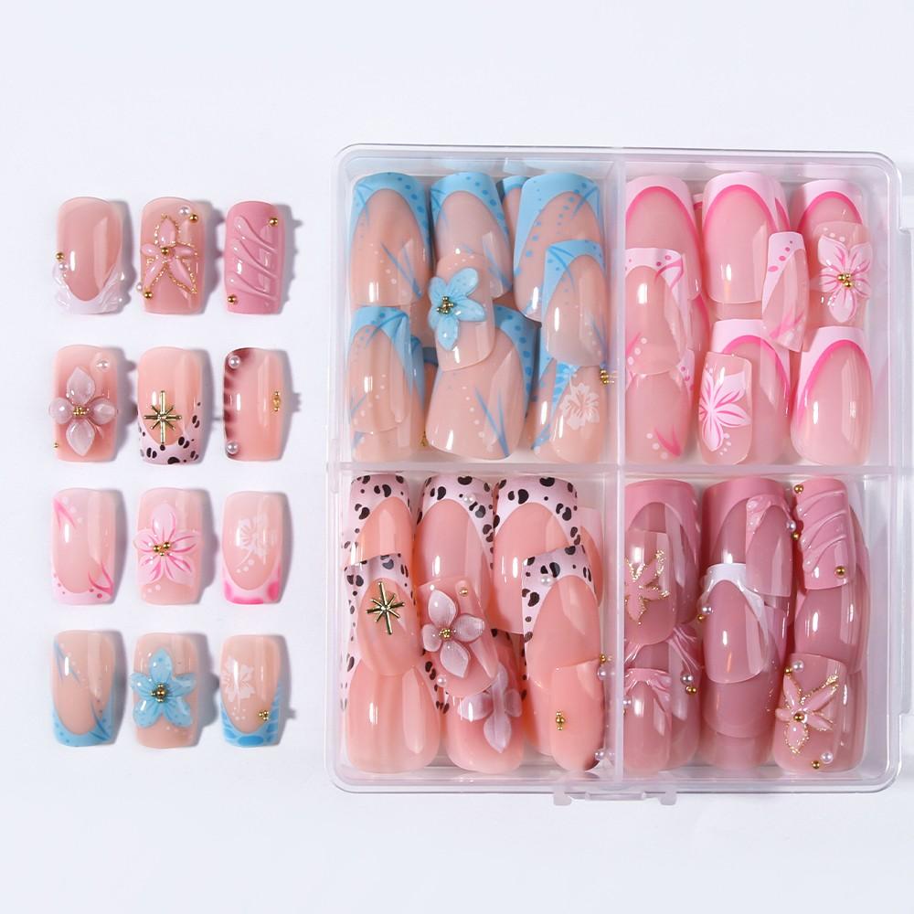 YY Kiss Luxury False Nail – 12Pcs Press On Nails - Pastel Flower