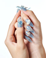 Fashion 5D Rhinston Style Nails - Light Blue