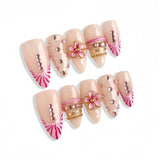 Fashion 5D Rhinston Style Nails - Pink