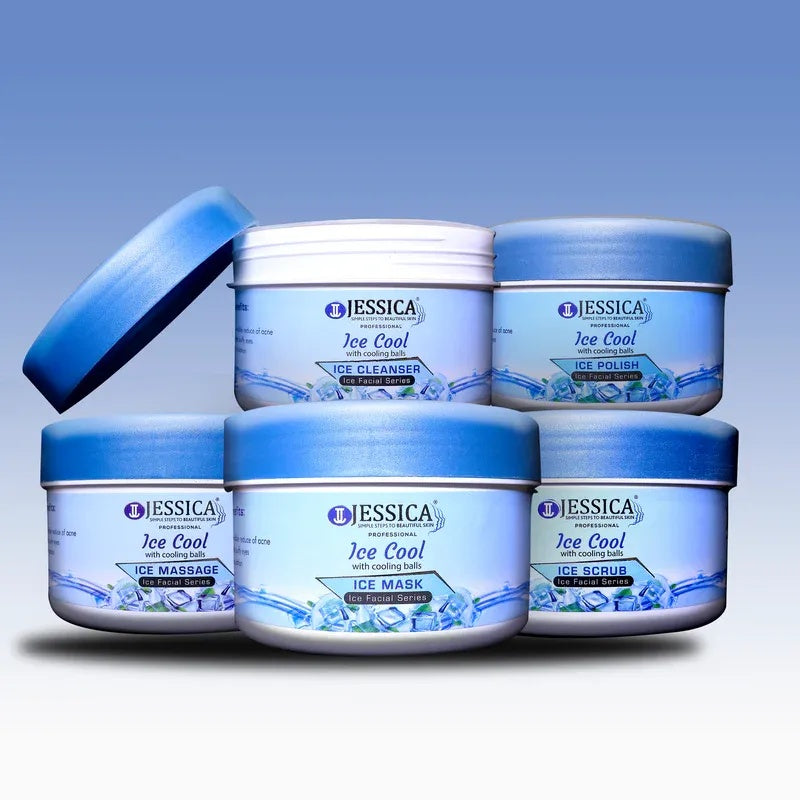 Jessica Ice Cool Facial Kit (Pack of 5) Salon Pack 250ml Each - Buy Online in Pakistan at Cosmia.pk